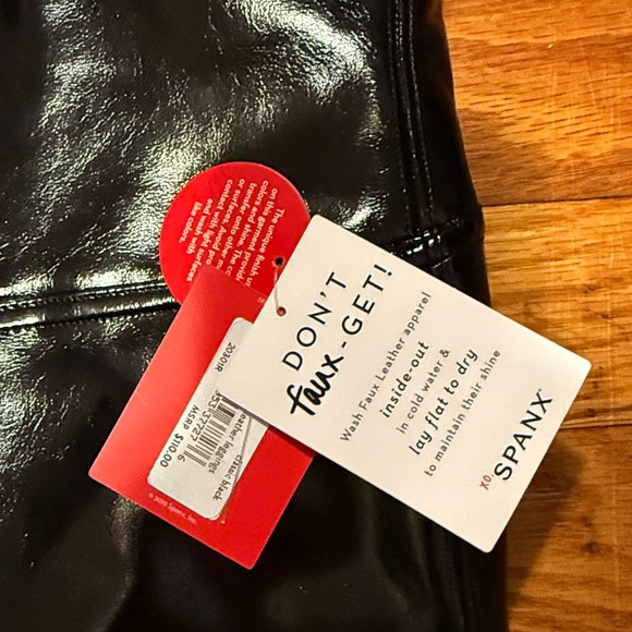 SPANX Faux Patent Leather Leggings. Size M. NWT. - Picture 3 of 6